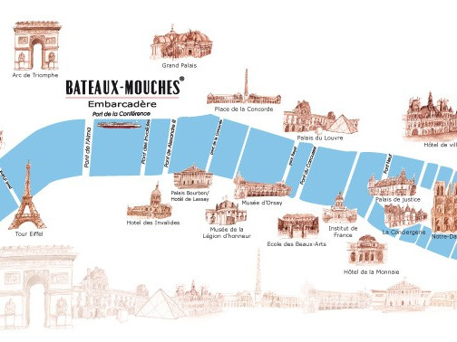 Percorso Bateaux Mouches -  Imbarco Pont de l'Alma