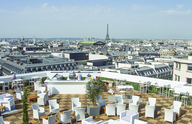 Vista dell'Opéra e di Parigi dalla terrazza panoramica di Galeries Lafayette Haussmann © Galeries Lafayette