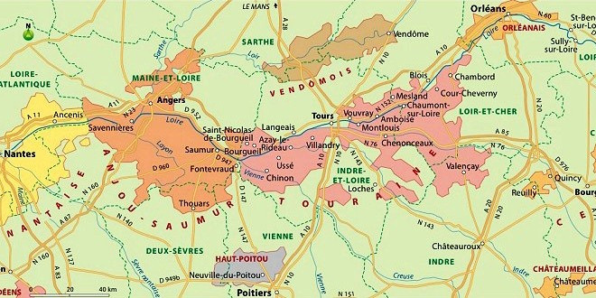 Mappa Valle della Loira