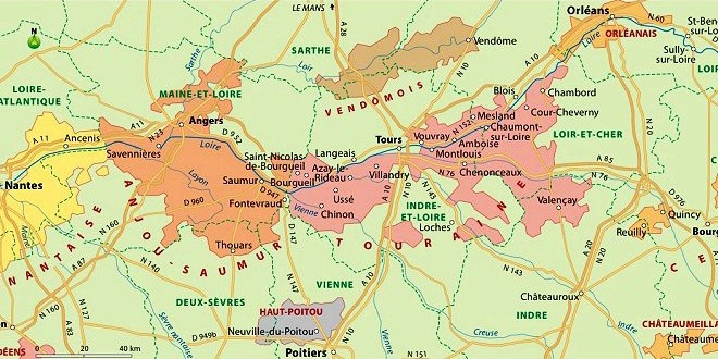 Visitare I Castelli Della Loira In Francia Informazioni Utili Castelli Della Loira Cartina Geografica