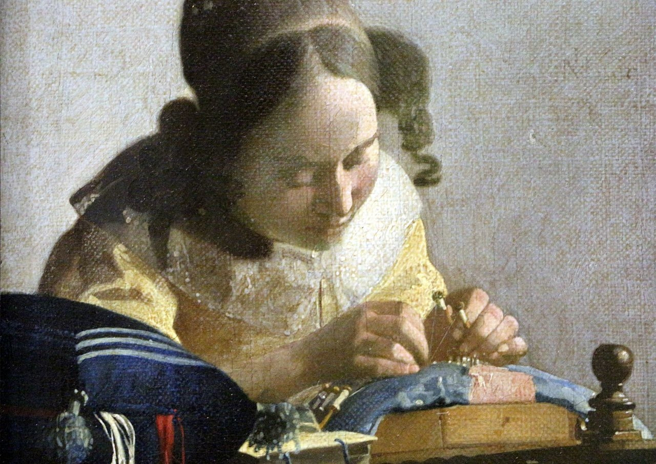 La Merlettaia Vermeer - Jan Vermeer Museo del Louvre Parigi