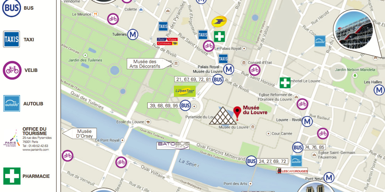 Museo del Louvre Mappa accesso