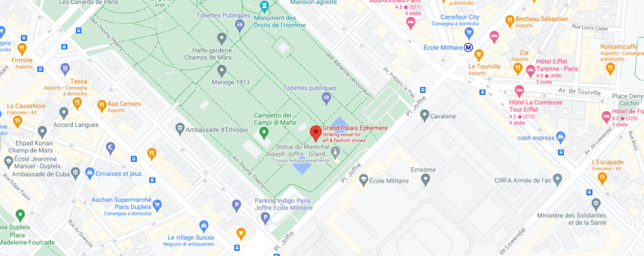 mappa Grand Palais Éphémère