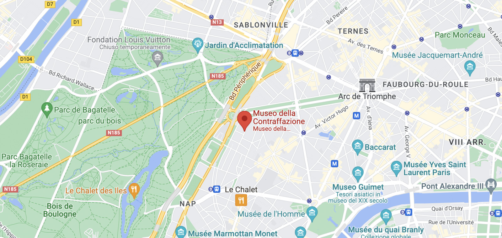 mappa Musée de la Contrefaçon