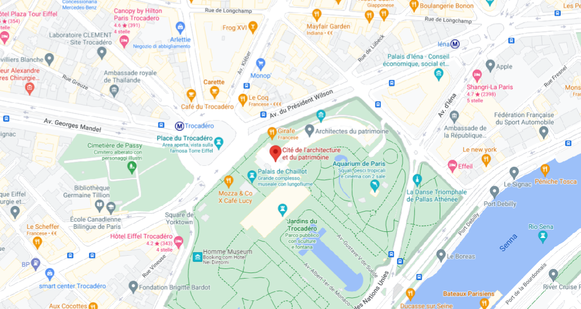 Mappa Cité de l'architecture et du patrimoine