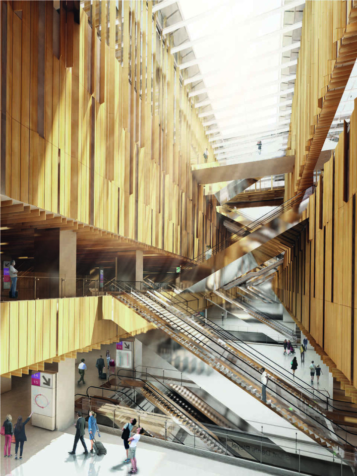 © Kengo Kuma & Associates / Société du Grand Paris - La futura stazione Saint-Denis Pleyel