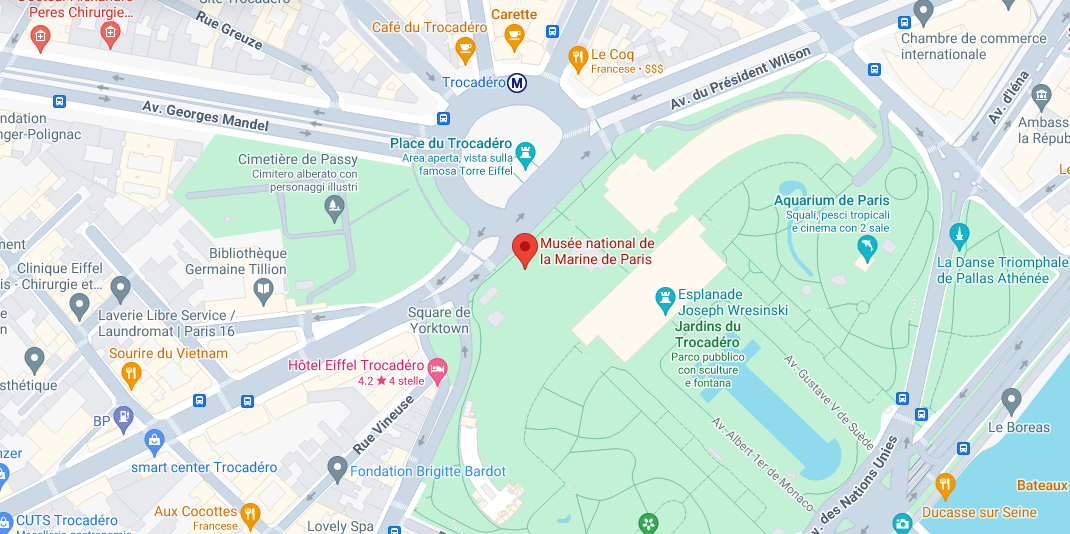 Mappa Museo Nazionale della Marina di Parigi