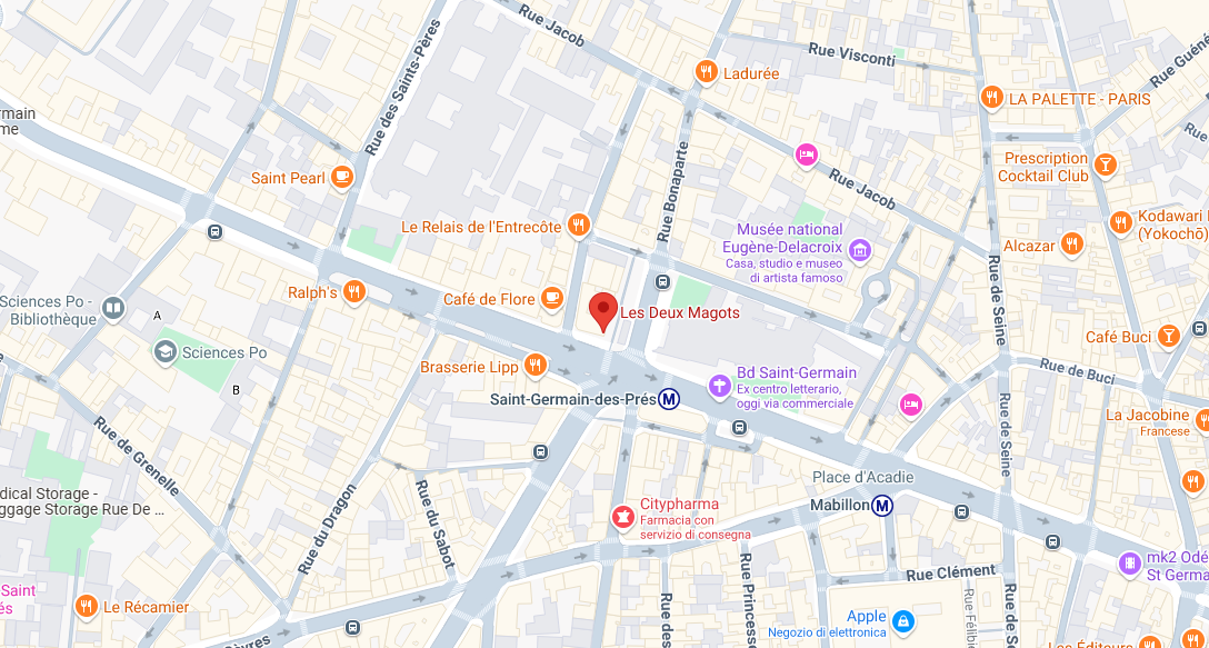mappa Les Deux Magots