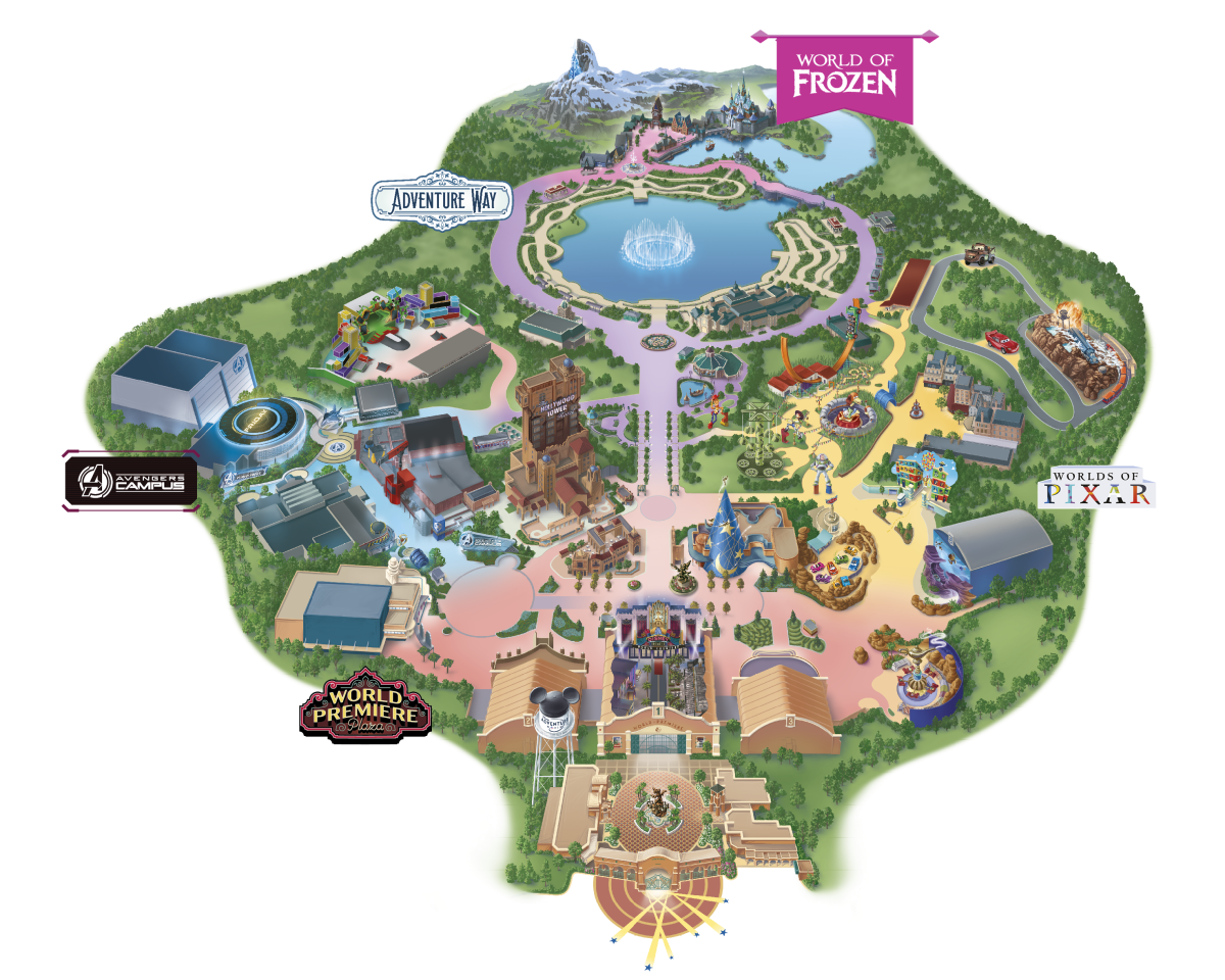 © Disney - Pianta del Parco Disney Adventure World