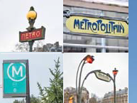 diverse tipologie di indicazioni della metro a Parigi