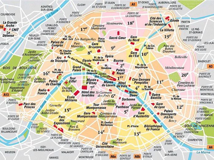 I 20 arrondissements di Parigi