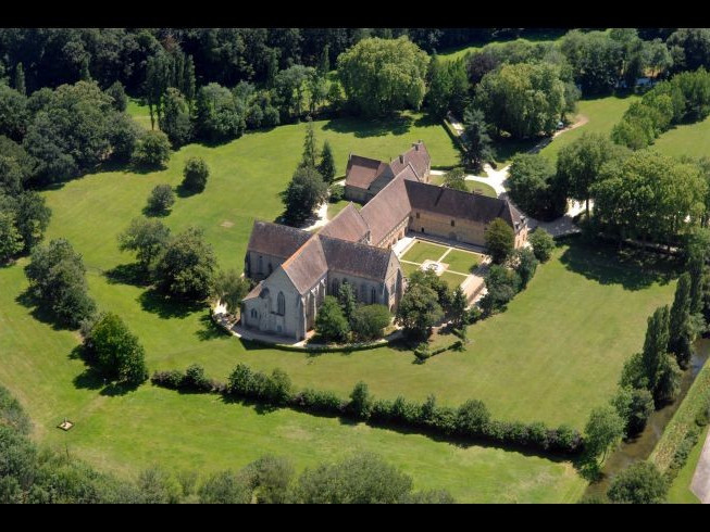 Veduta aerea dell'Abbazia Épau © Città di Le Mans Gilles Moussé