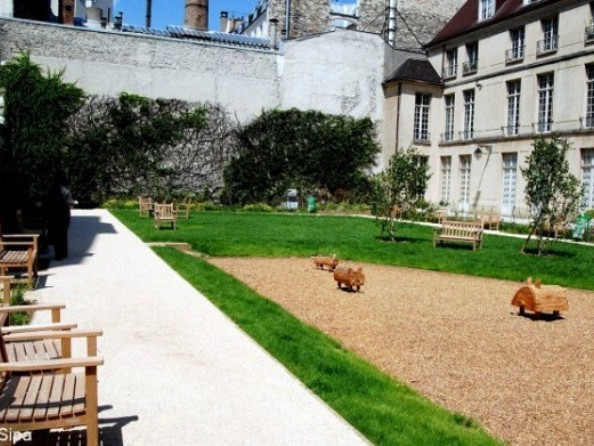 Il giardino di Francs Bourgeois-Rosiers a Parigi - Parchi e Giardini a Parigi