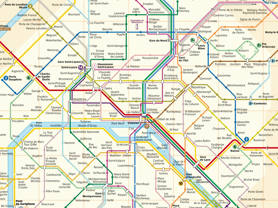 Mappa Parigi - Cartina interattiva metro, bus e quartie