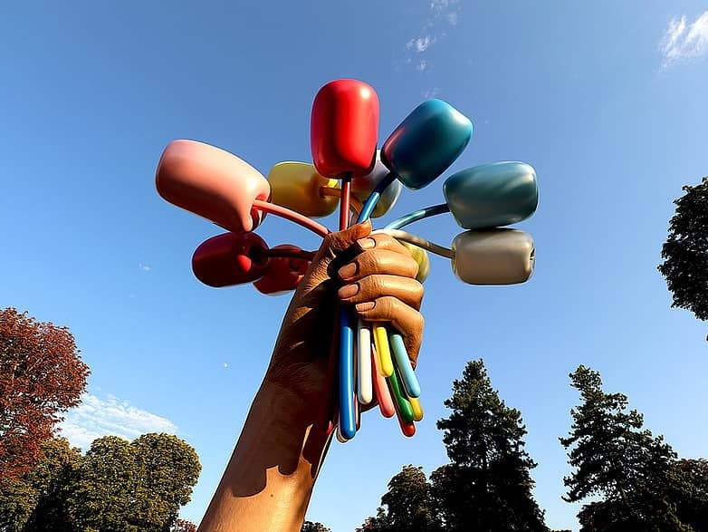 Bouquet of Tulips opera di Jeff Koons a Parigi, omaggio agli attentati